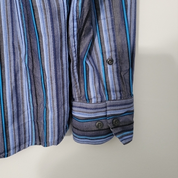 Tallia Men's 100% Cotton Striped Button Down Shirt - Picture 8 of 8